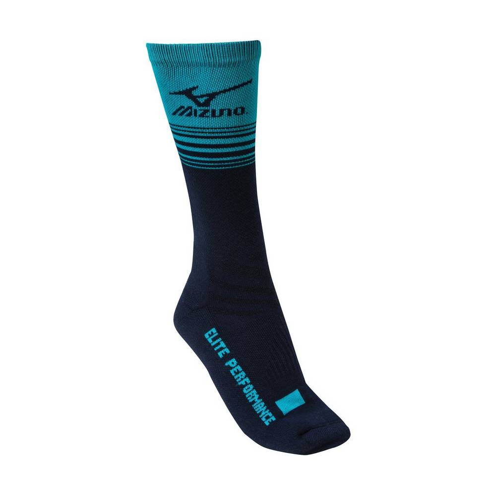 Mens Mizuno Retro Crew Socks Navy/Blue Philippines (FGARPC734)